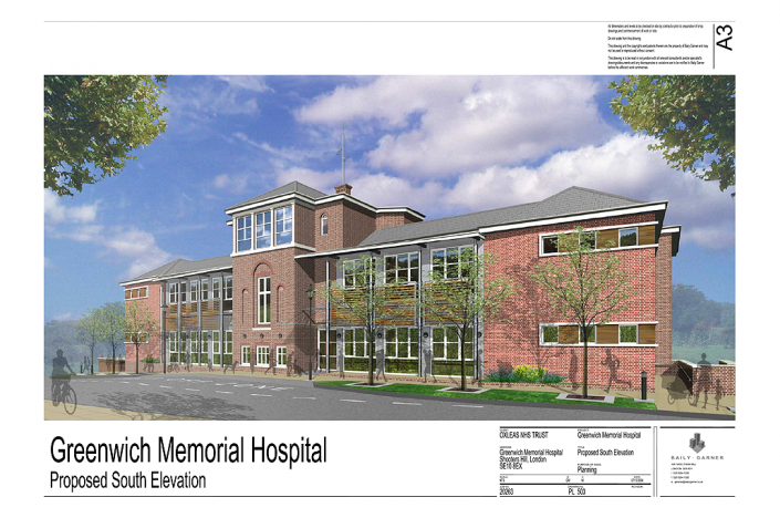 Greenwich Memorial Hospital, Greenwich, London - Planning